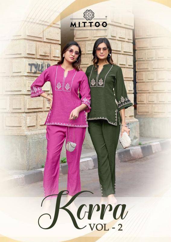 Mittoo korra vol 2 coord set Kurti wholesaler in Karnataka